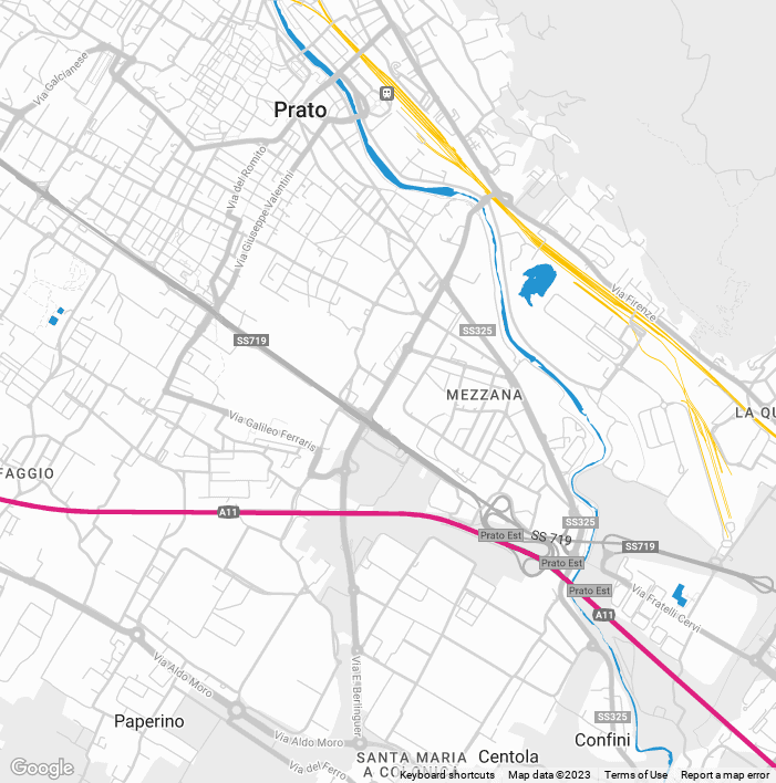 mappa della città di Prato con Midable Agency al centro