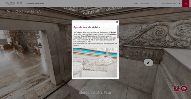 Descrizione del Virtual Tour del Museo dell’Ara Pacis di Roma