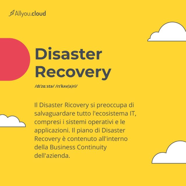 All You Cloud Case Dizionario Disaster Recovery