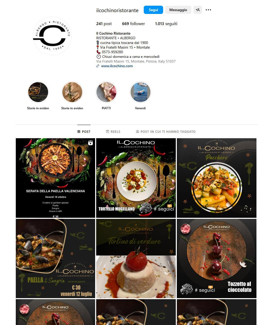 Social Il Cochino Ristorante prima